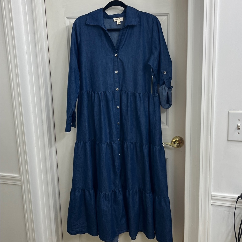 Falling Flower denim dress